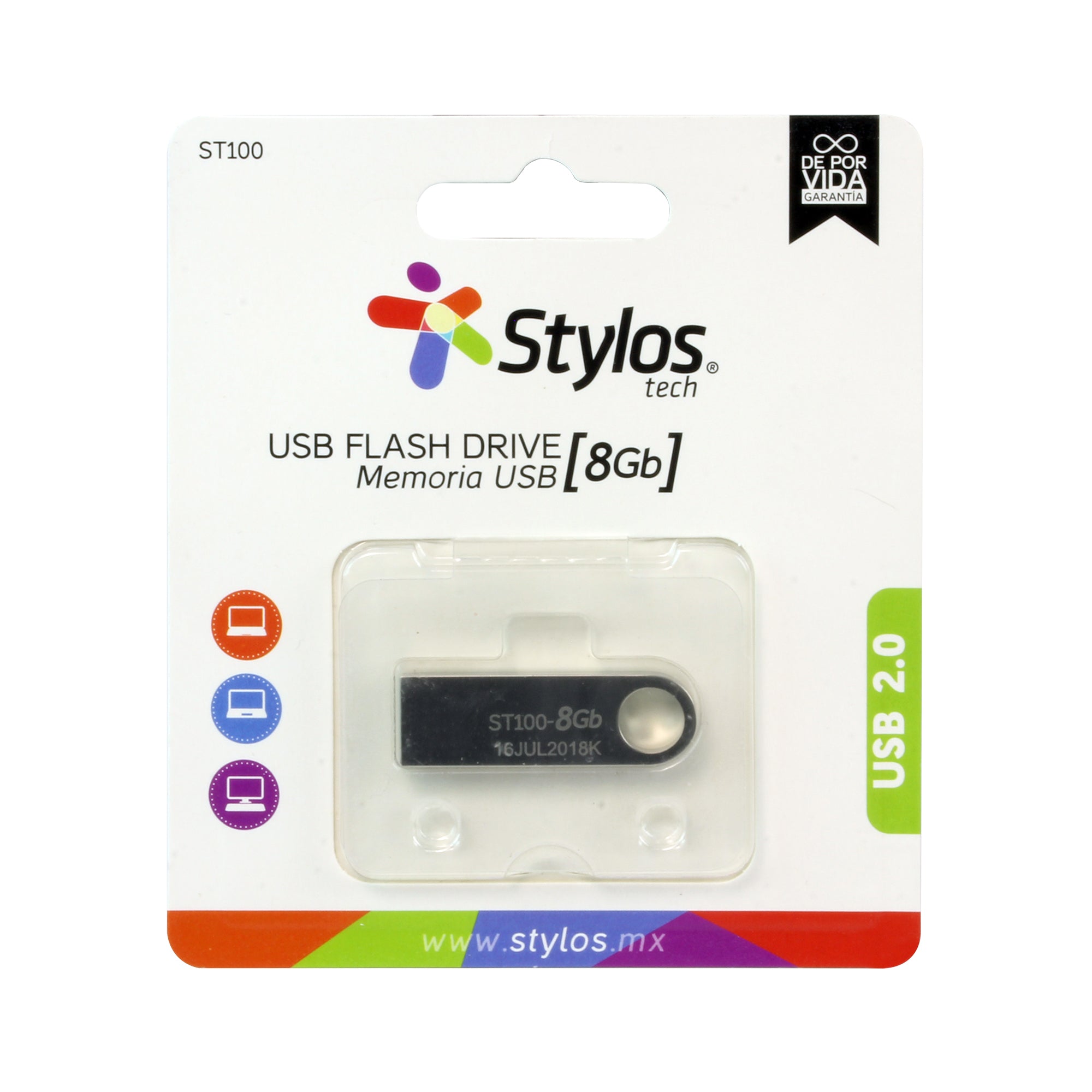 Memoria USB 8GB Stylos. STMUSB1B - Memoria USB 8GB Stylos. STMUSB1B -
